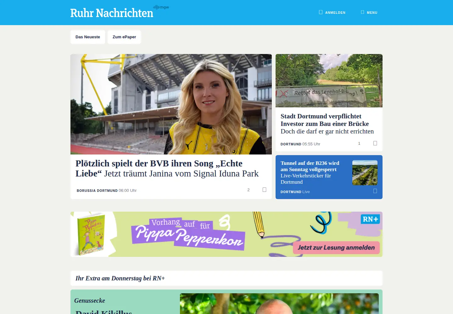 Screenshot of ruhrnachrichten.de