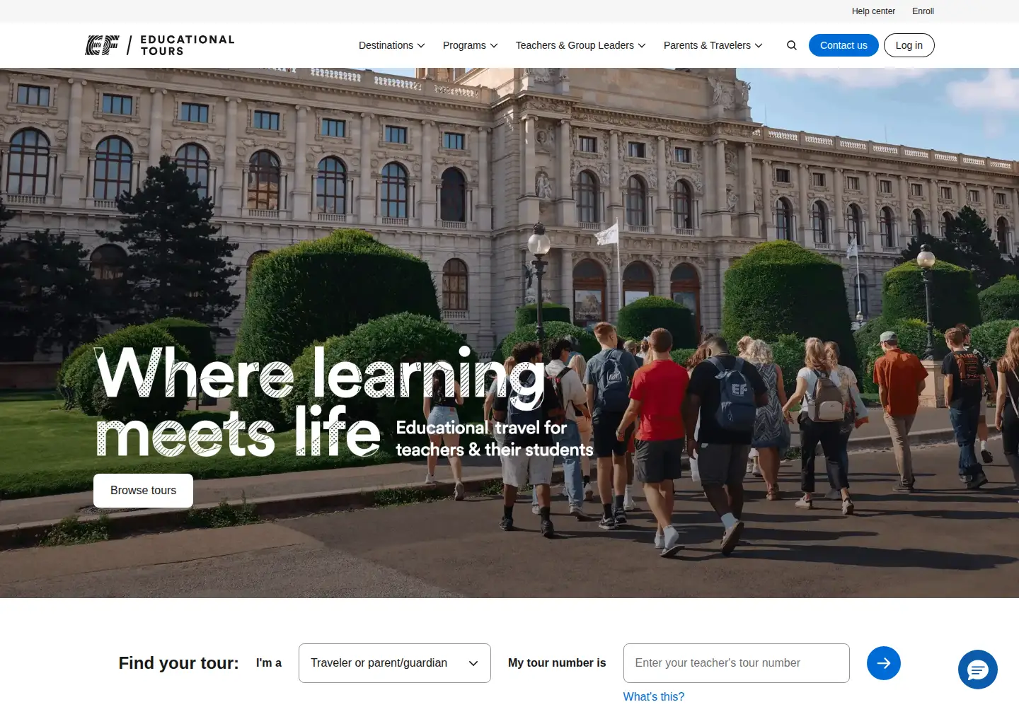 Screenshot of eftours.com