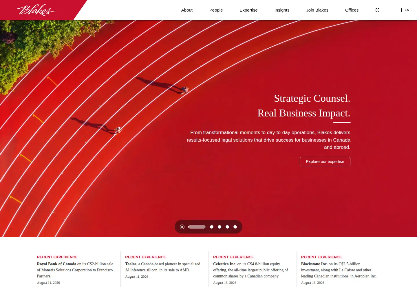 Screenshot of blakes.com