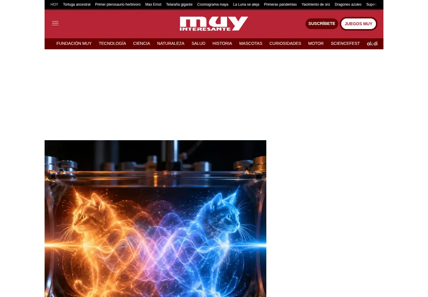 Screenshot of muyinteresante.es