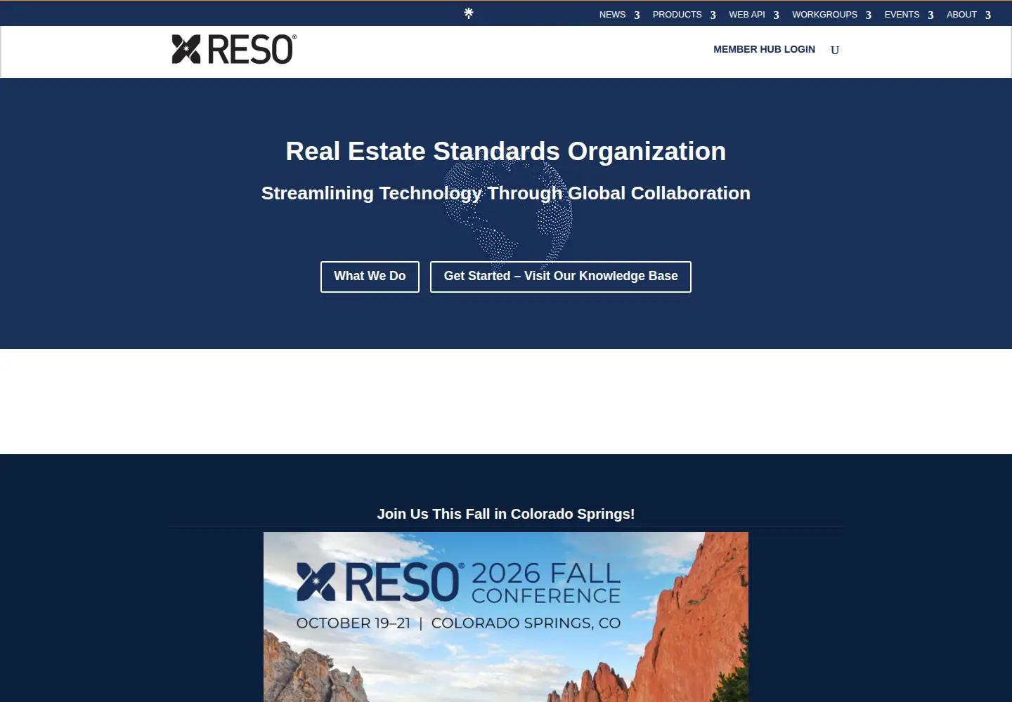 Screenshot of reso.org