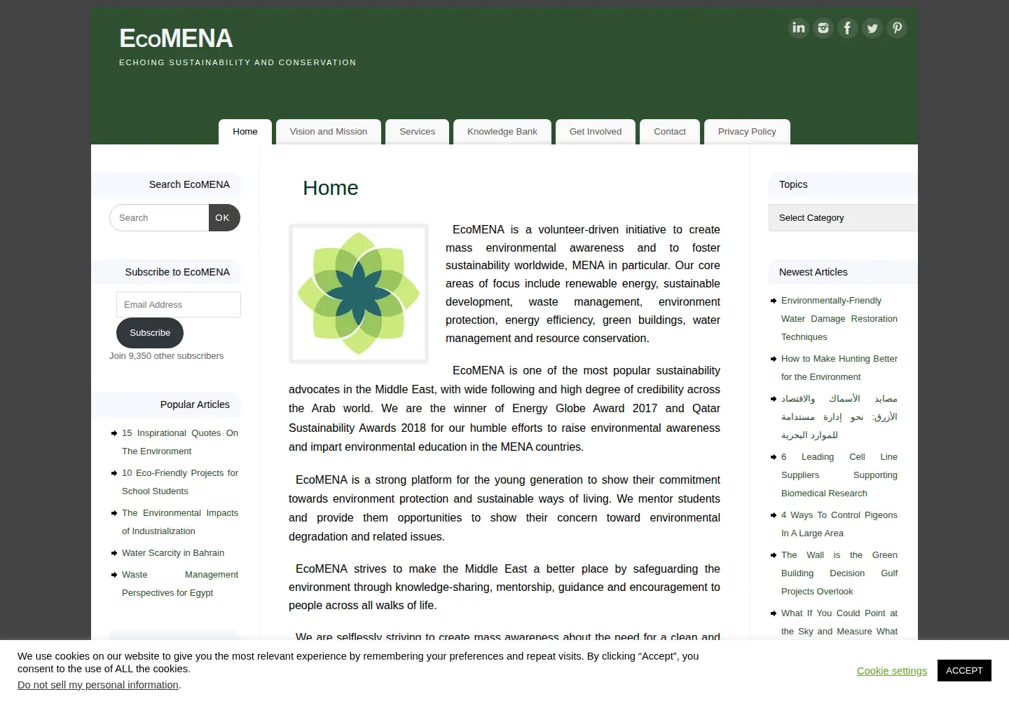 Screenshot of ecomena.org