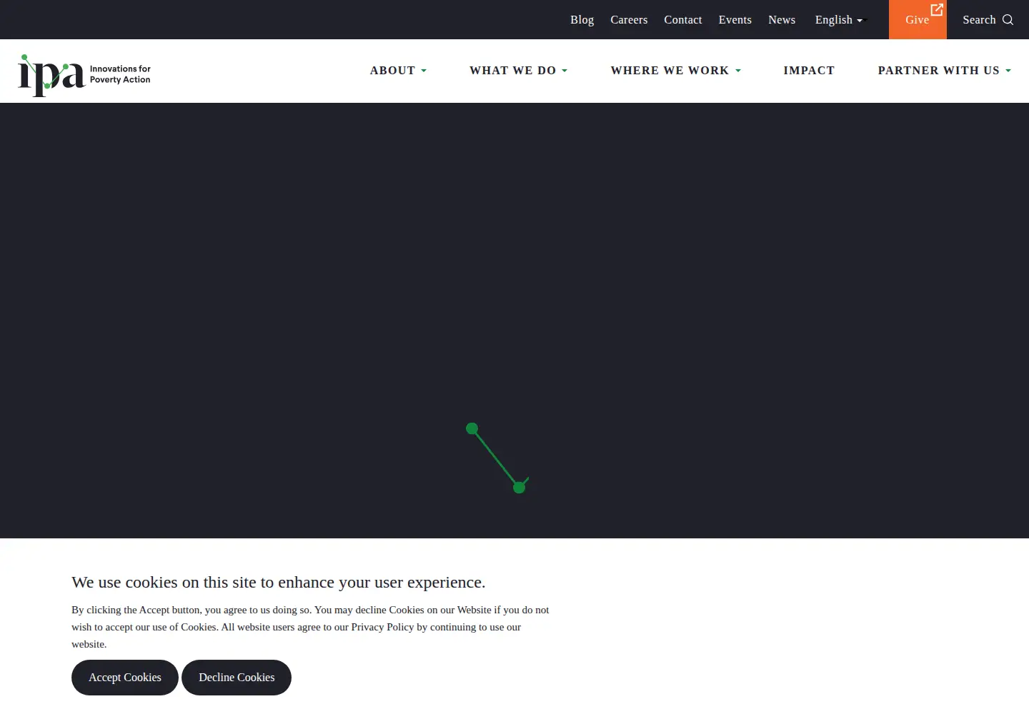 Screenshot of poverty-action.org