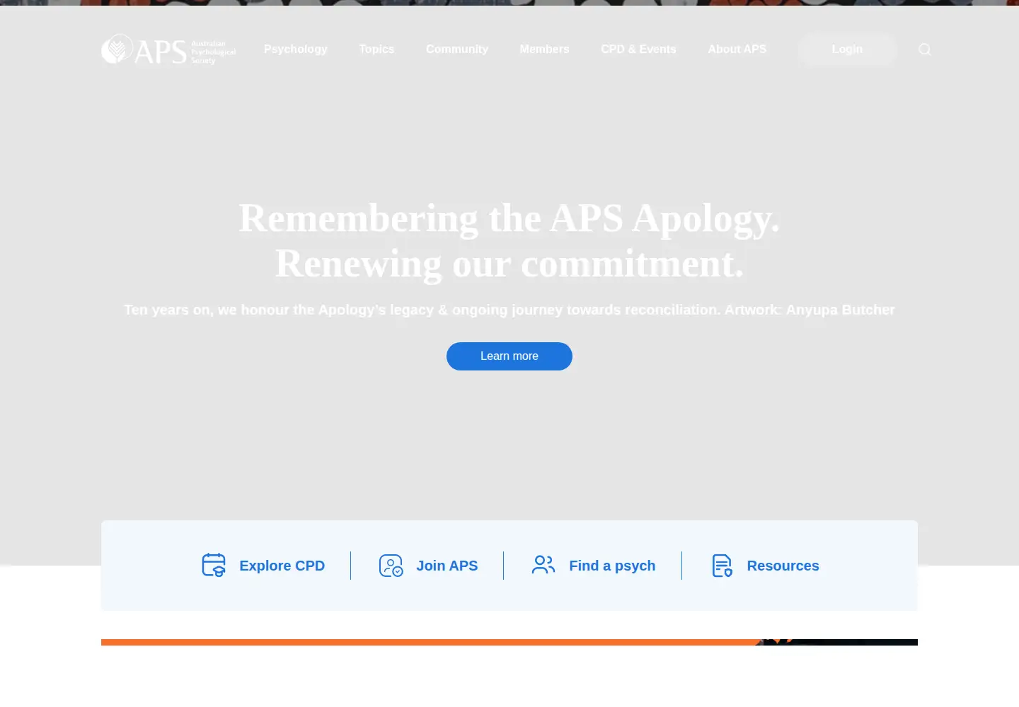 Screenshot of psychology.org.au