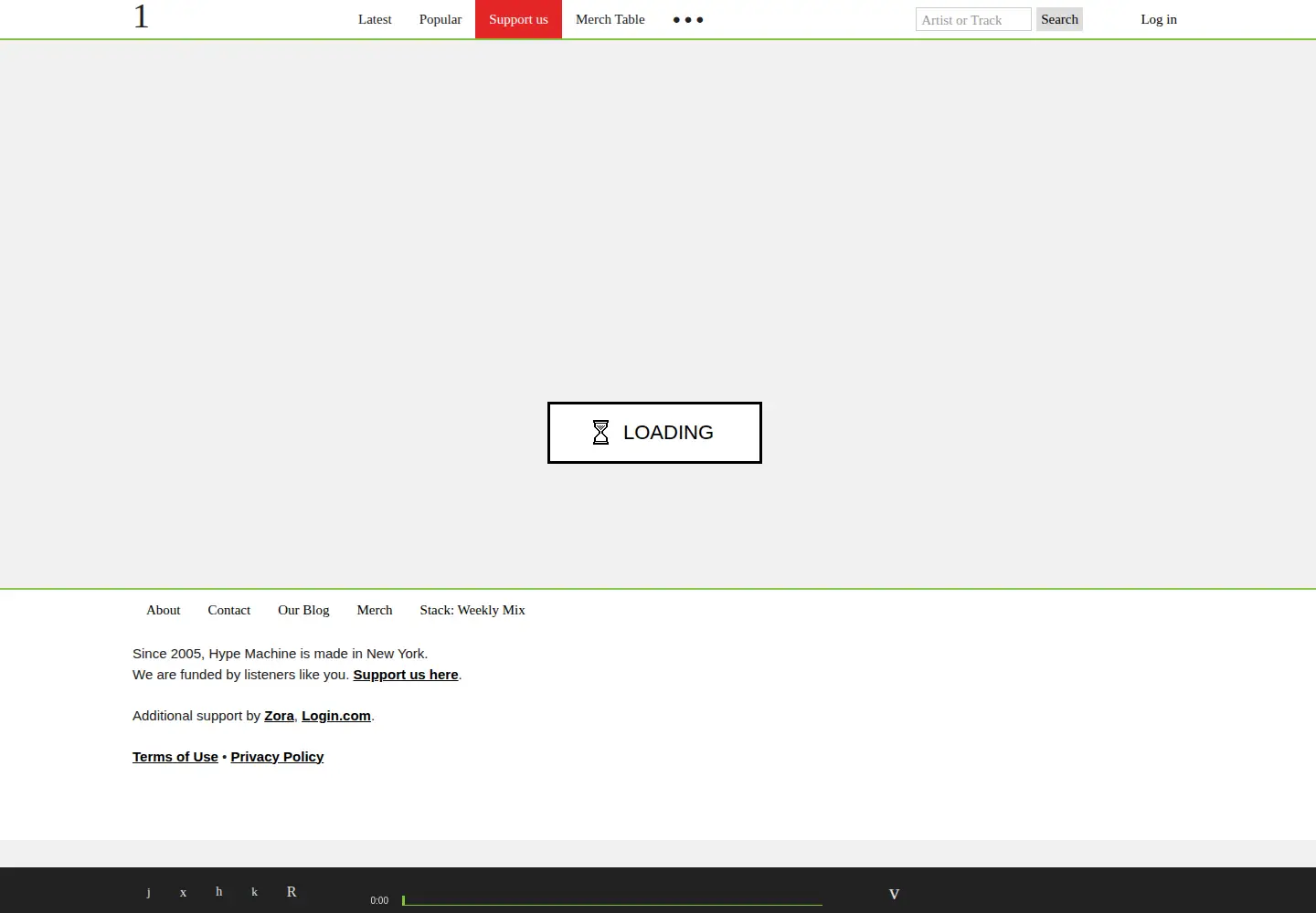 Screenshot of hypem.com