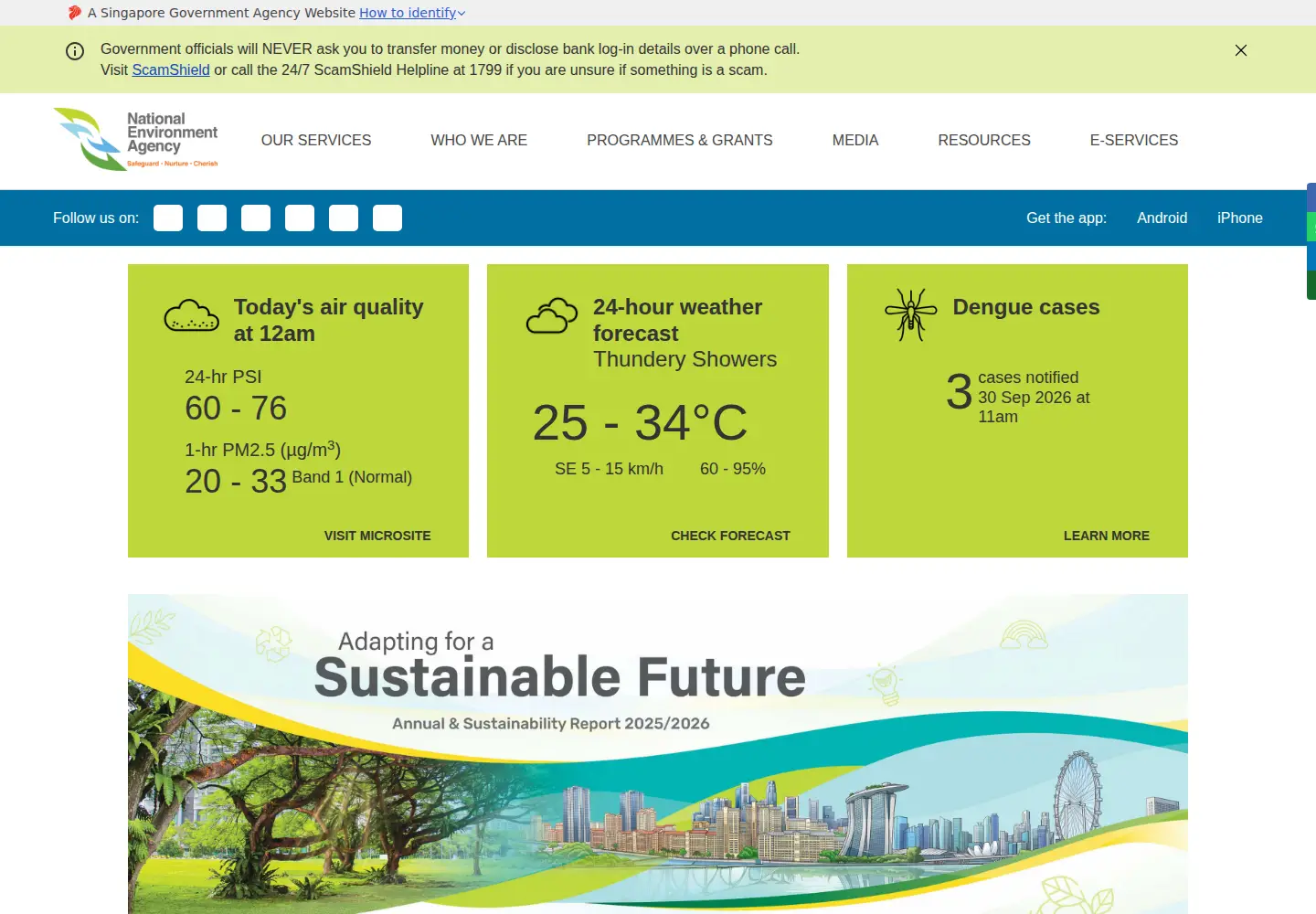 Screenshot of nea.gov.sg