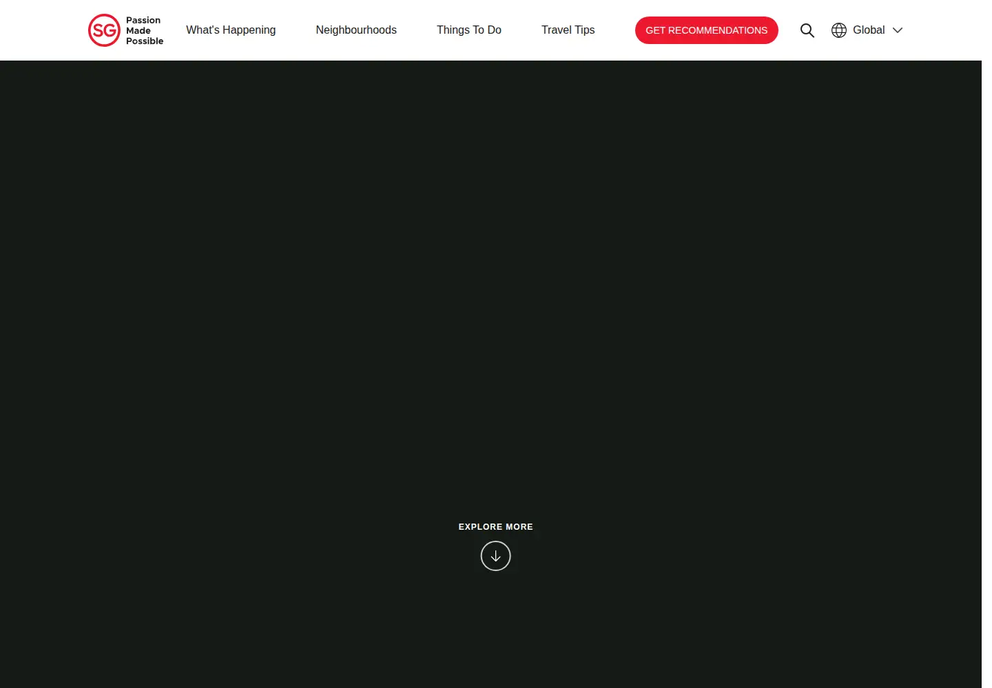 Screenshot of visitsingapore.com