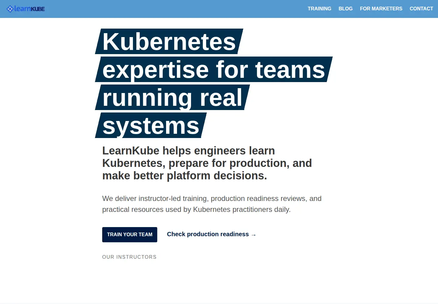 Screenshot of learnk8s.io