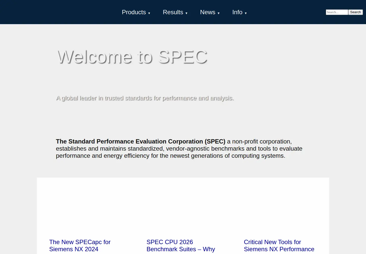 Screenshot of spec.org