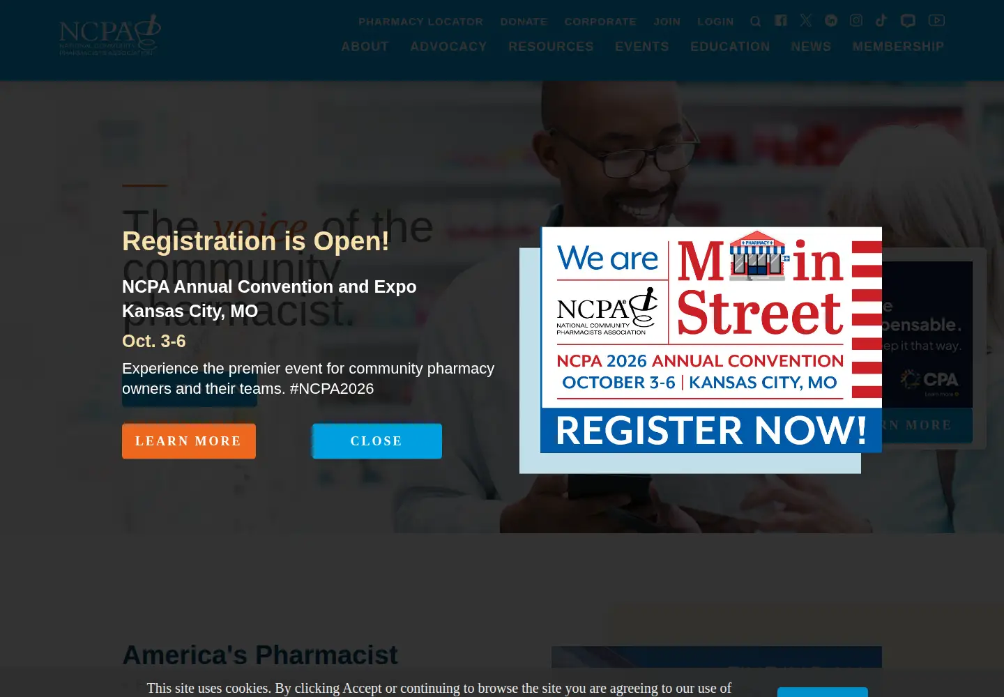 Screenshot of ncpa.org