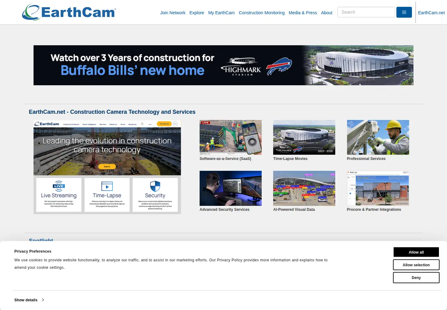 Screenshot of earthcam.com