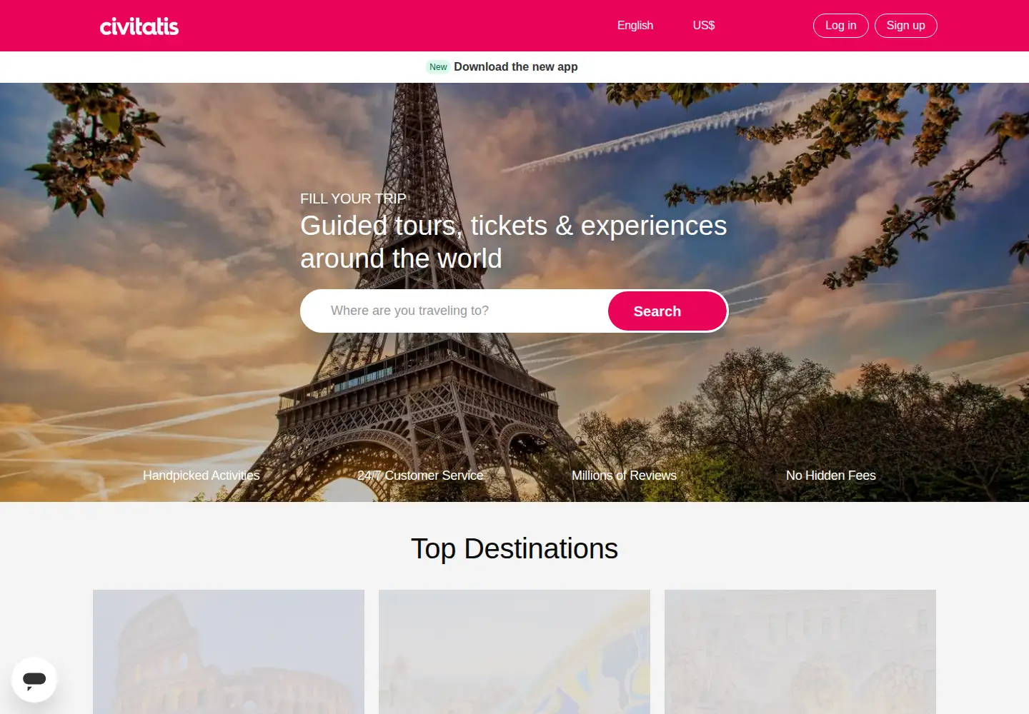 Screenshot of civitatis.com