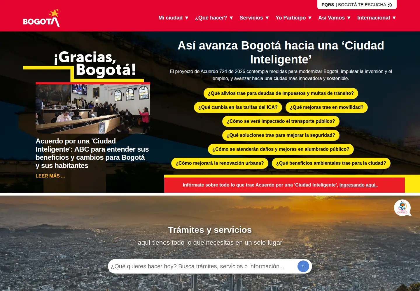 Screenshot of bogota.gov.co