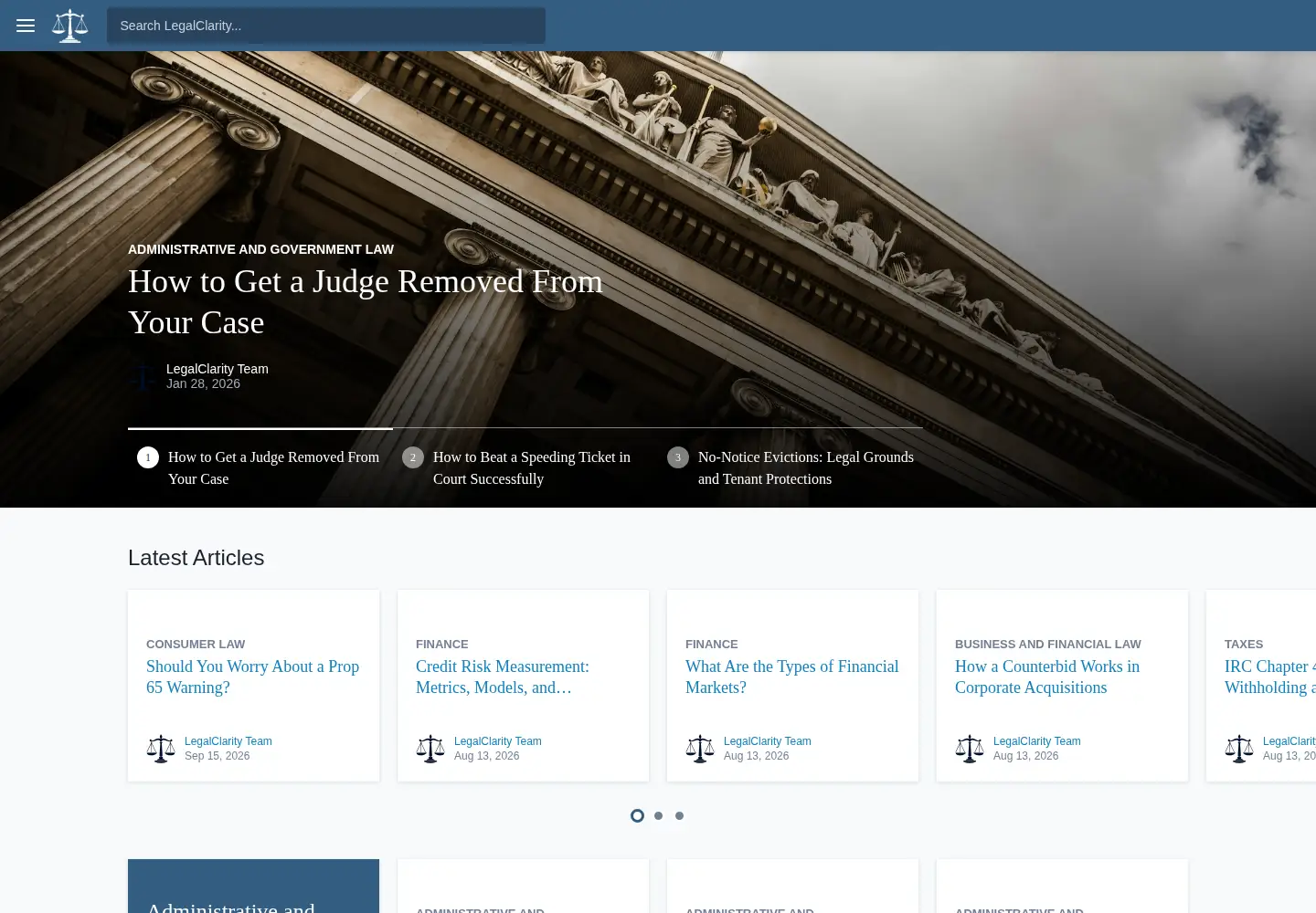 Screenshot of legalclarity.org