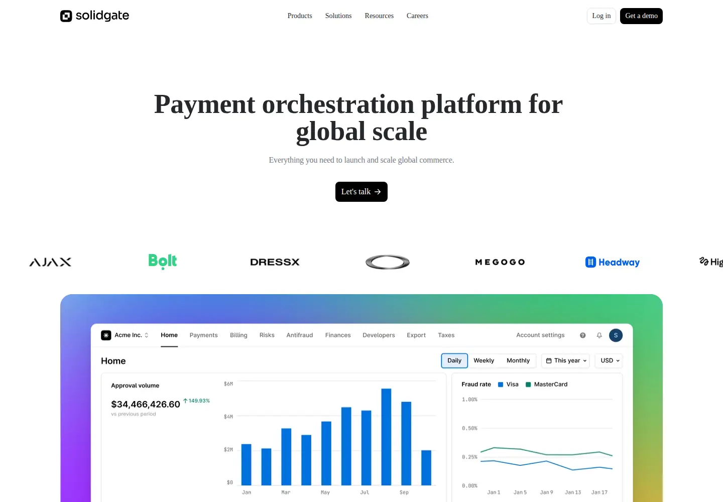 Screenshot of solidgate.com