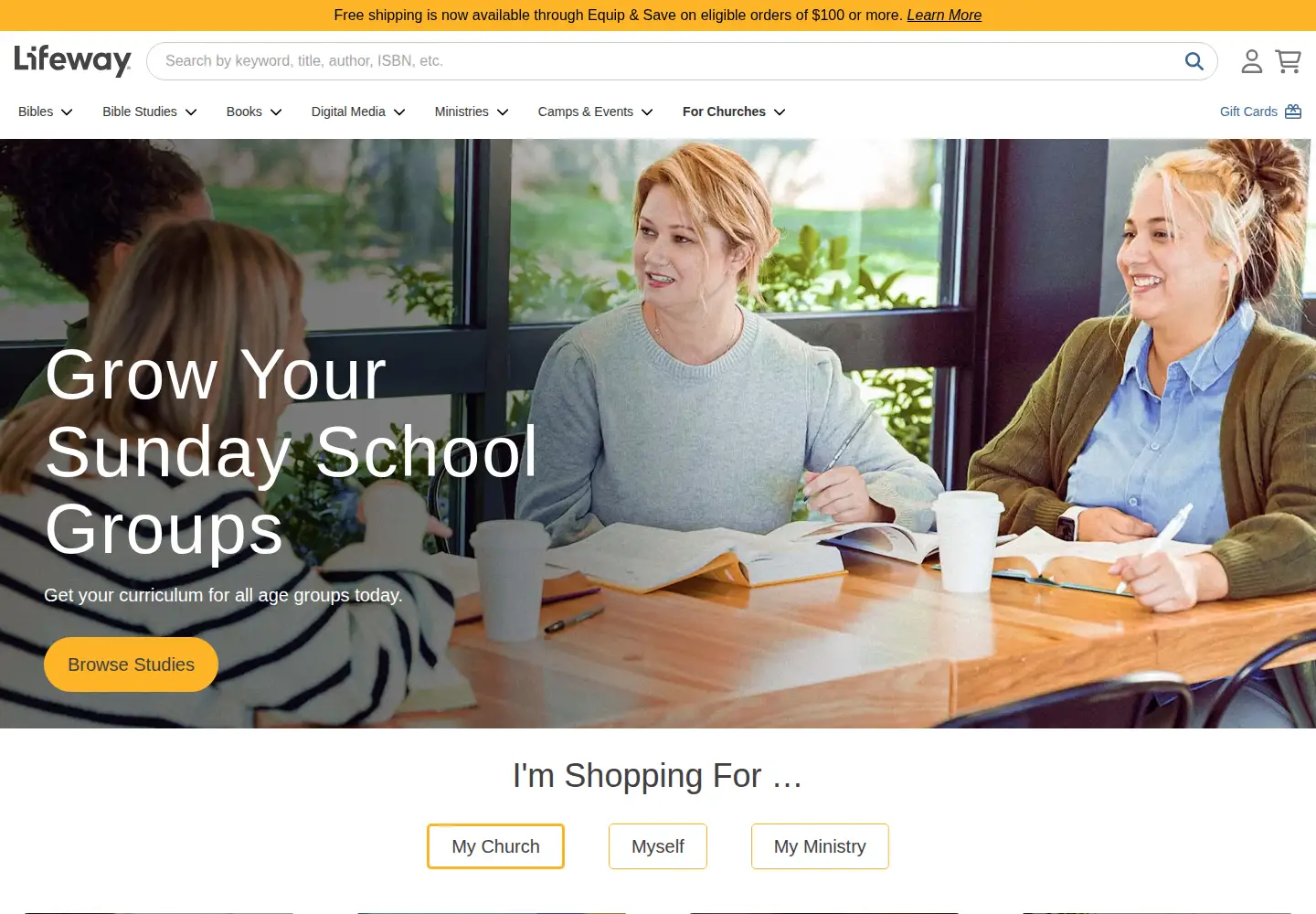 Screenshot of lifeway.com