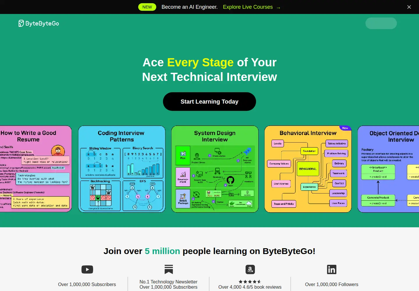 Screenshot of bytebytego.com