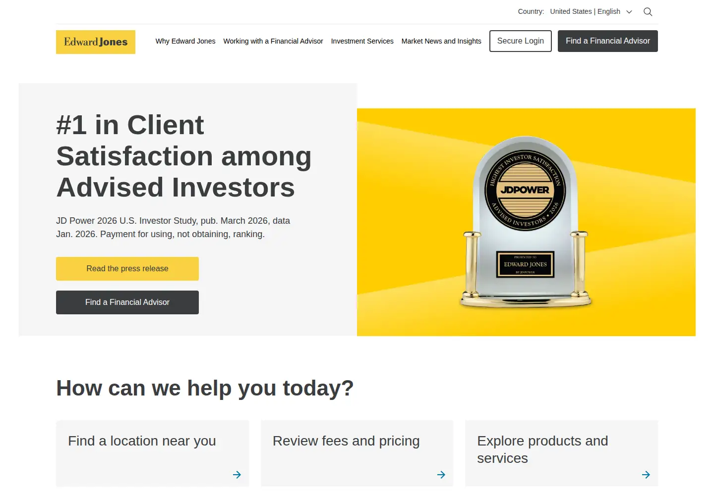 Screenshot of edwardjones.com