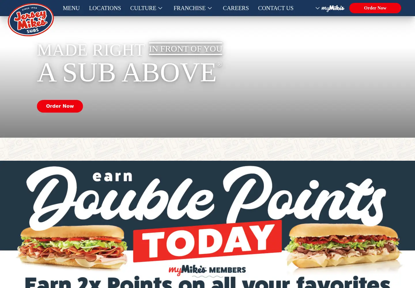 Screenshot of jerseymikes.com