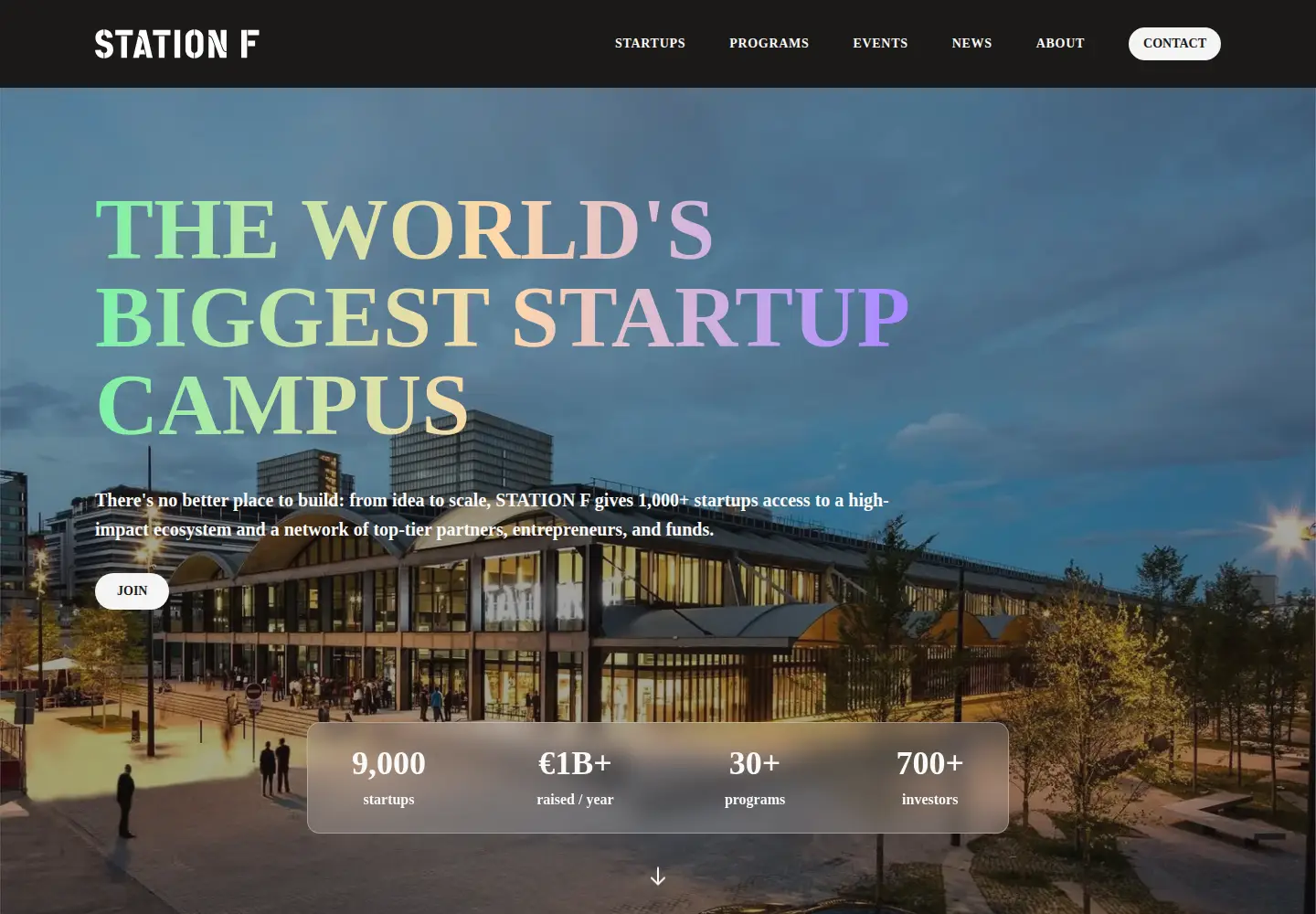 Screenshot of stationf.co