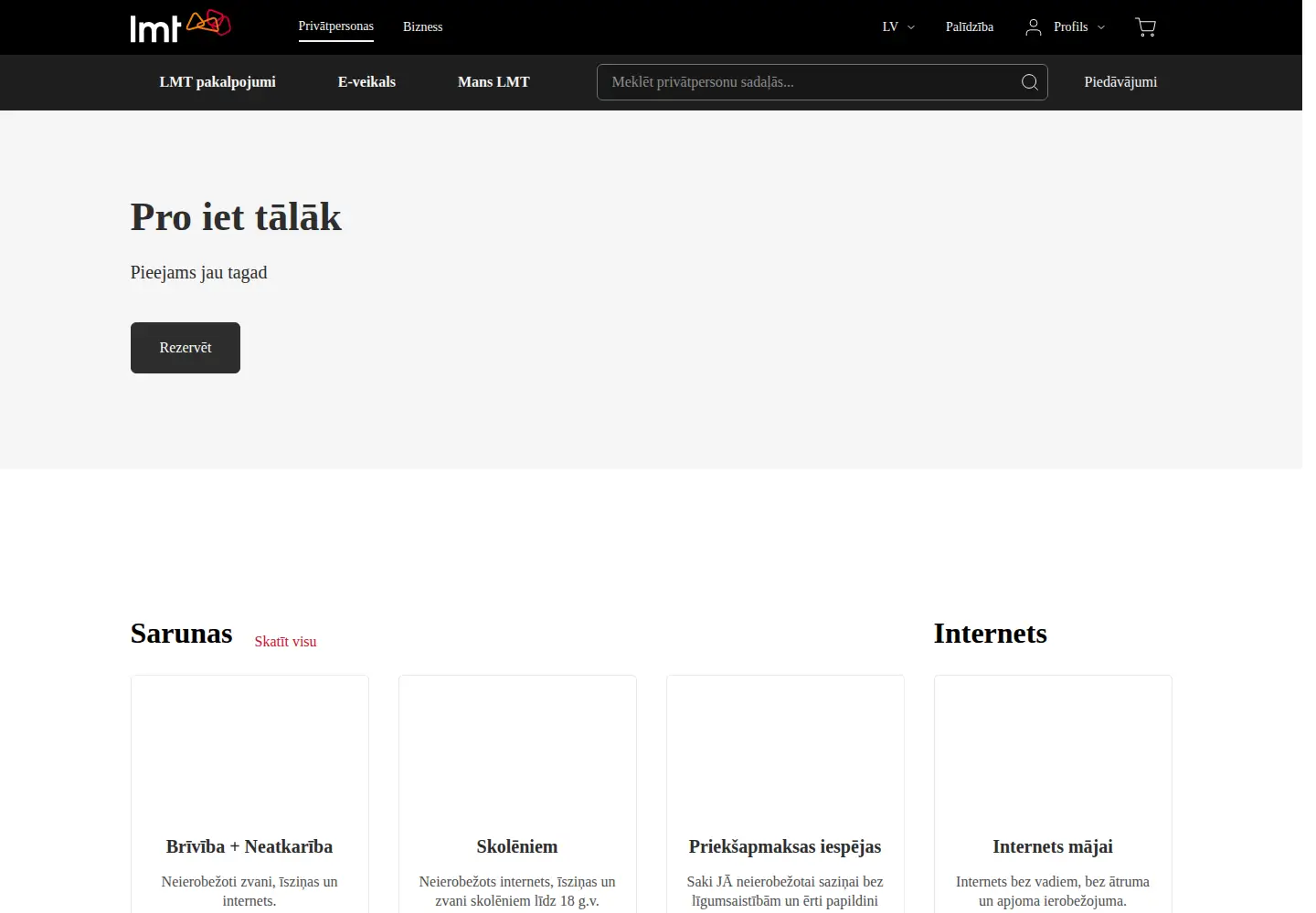 Screenshot of lmt.lv