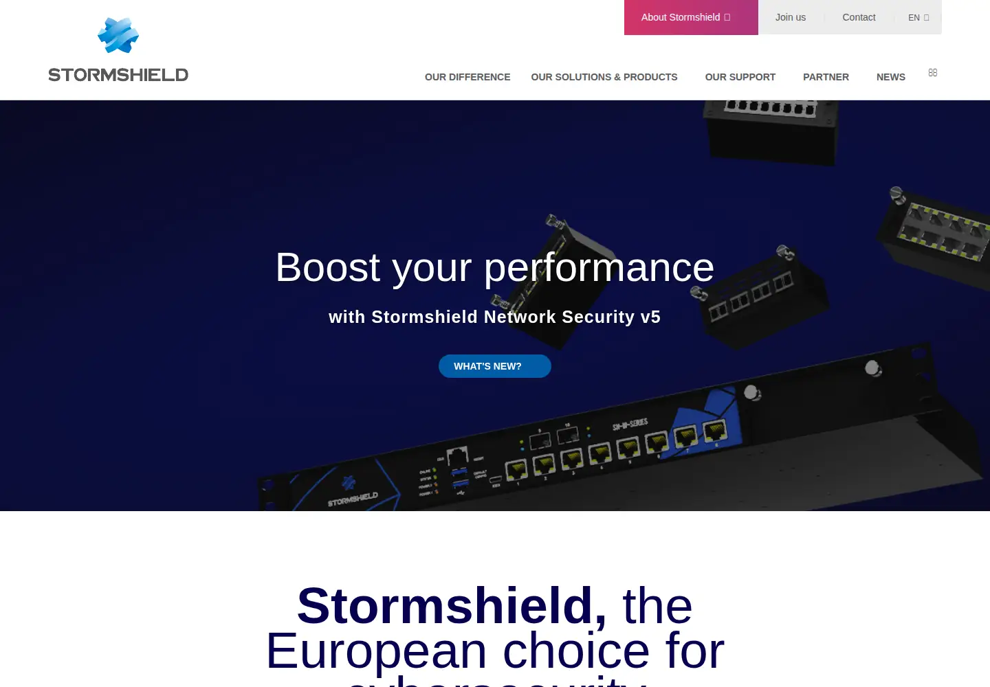 Screenshot of stormshield.com