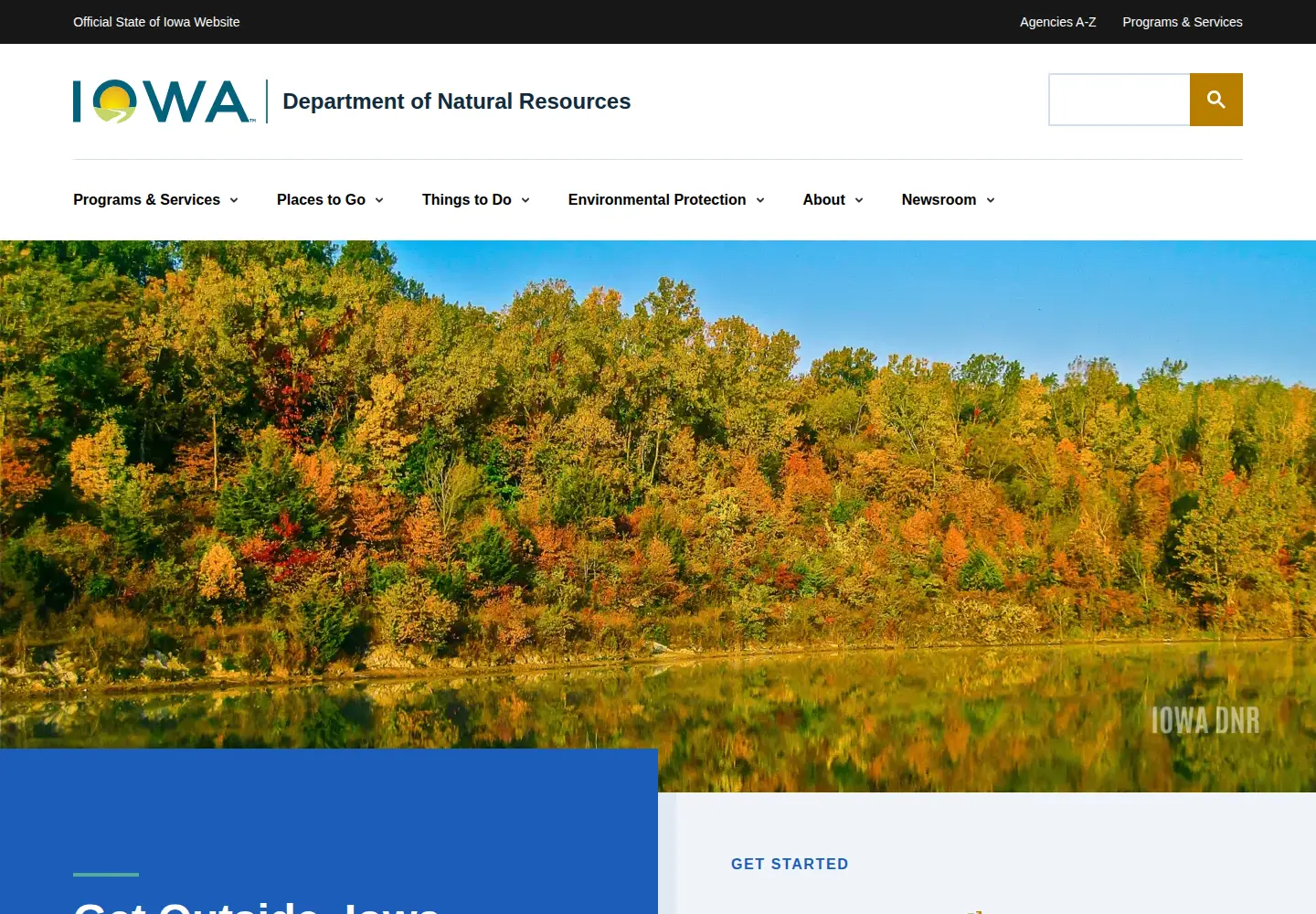 Screenshot of iowadnr.gov