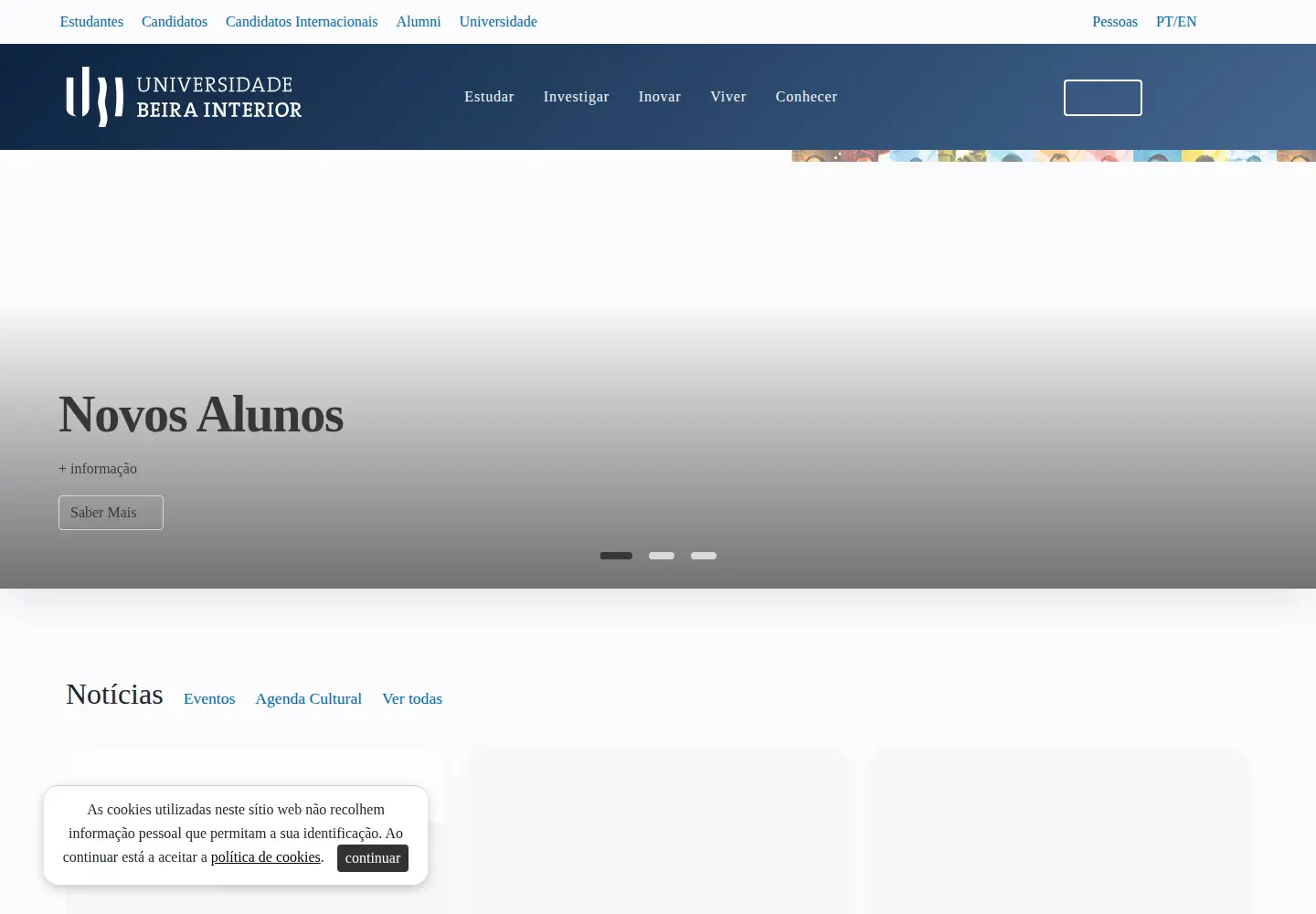 Screenshot of ubi.pt