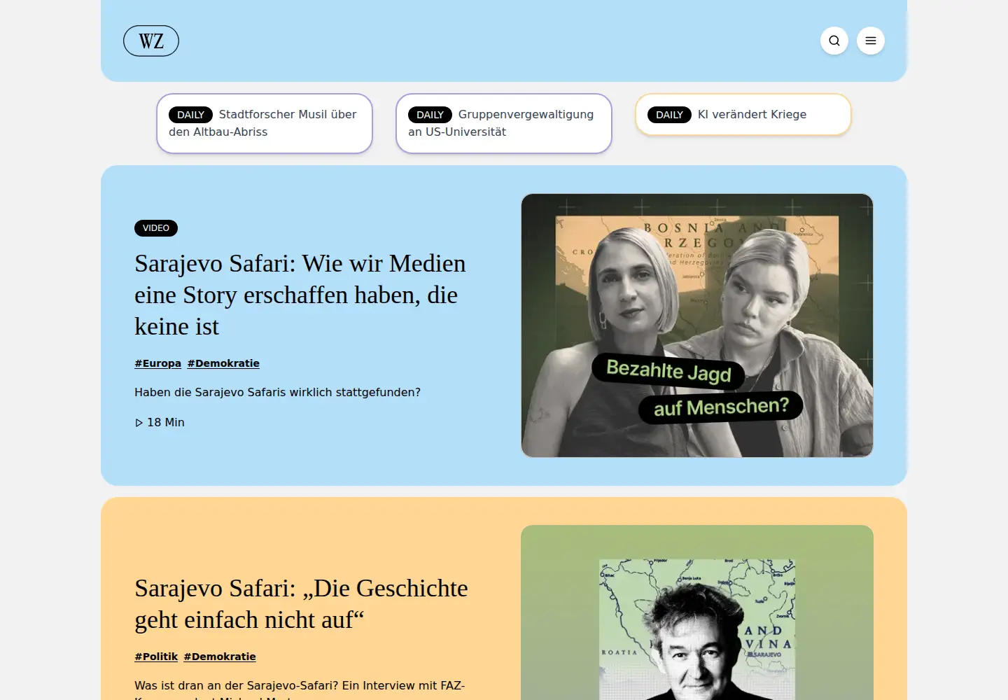 Screenshot of wienerzeitung.at