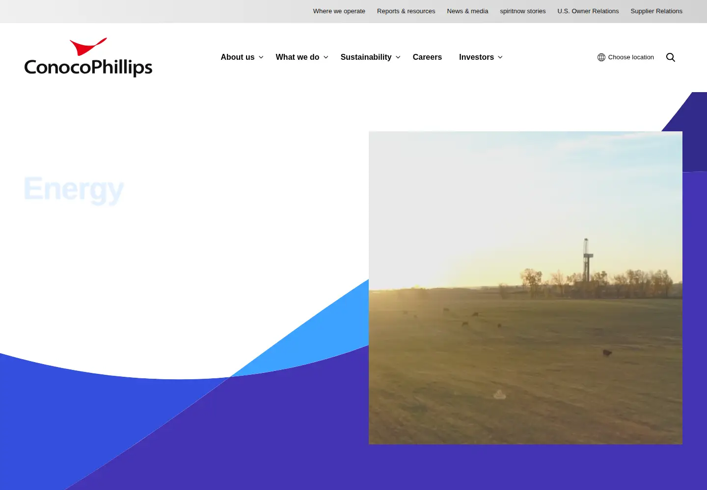 Screenshot of conocophillips.com