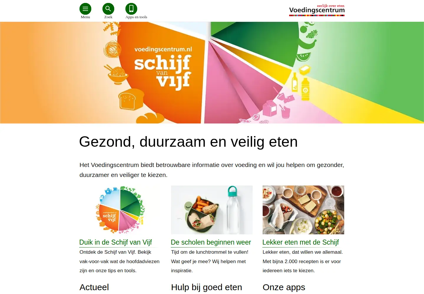 Screenshot of voedingscentrum.nl
