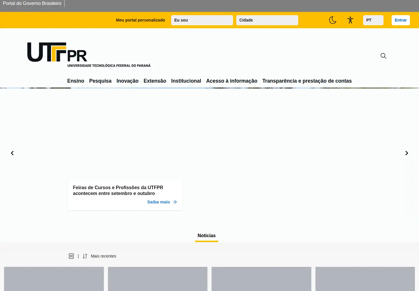 Screenshot of utfpr.edu.br