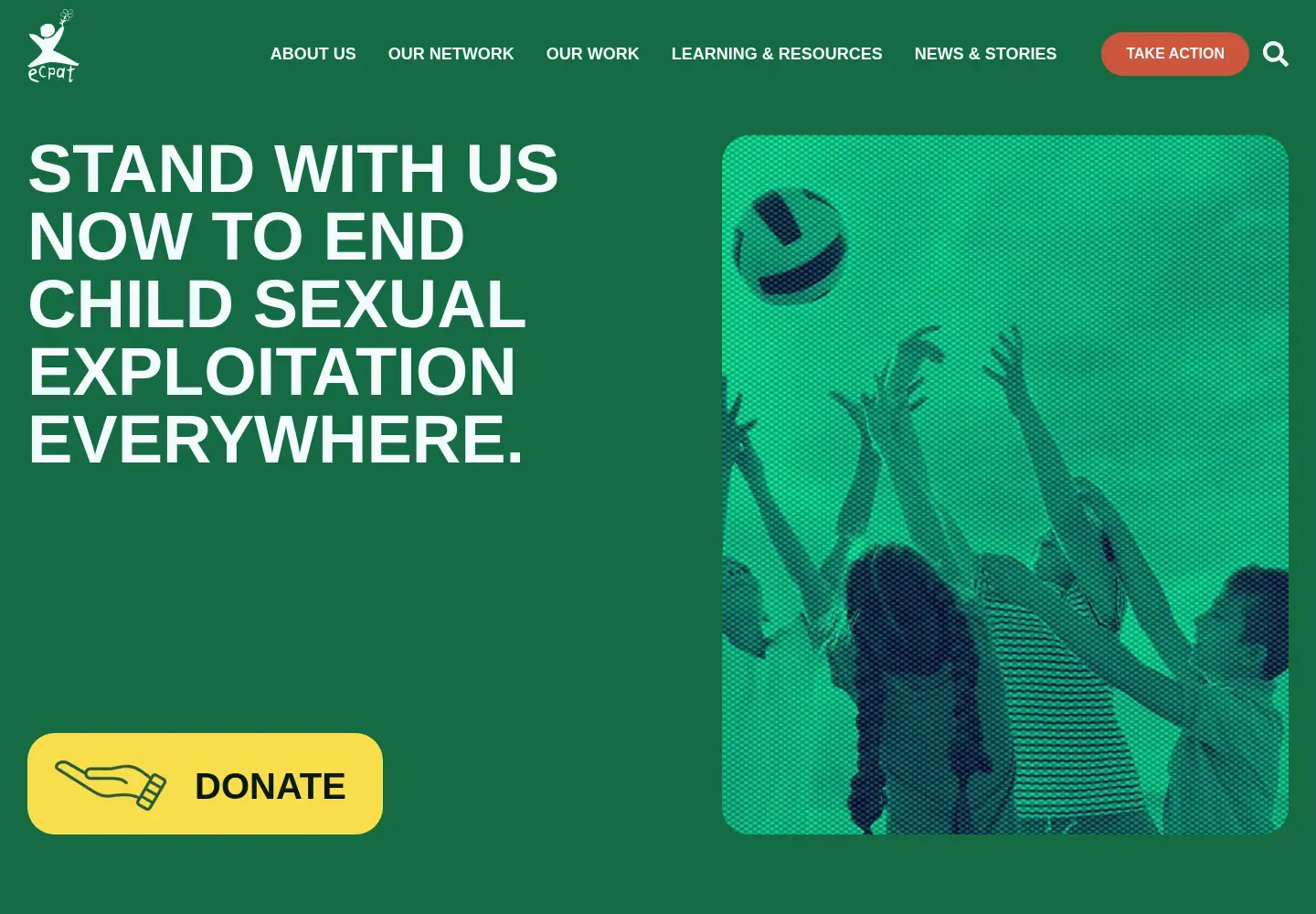 Screenshot of ecpat.org