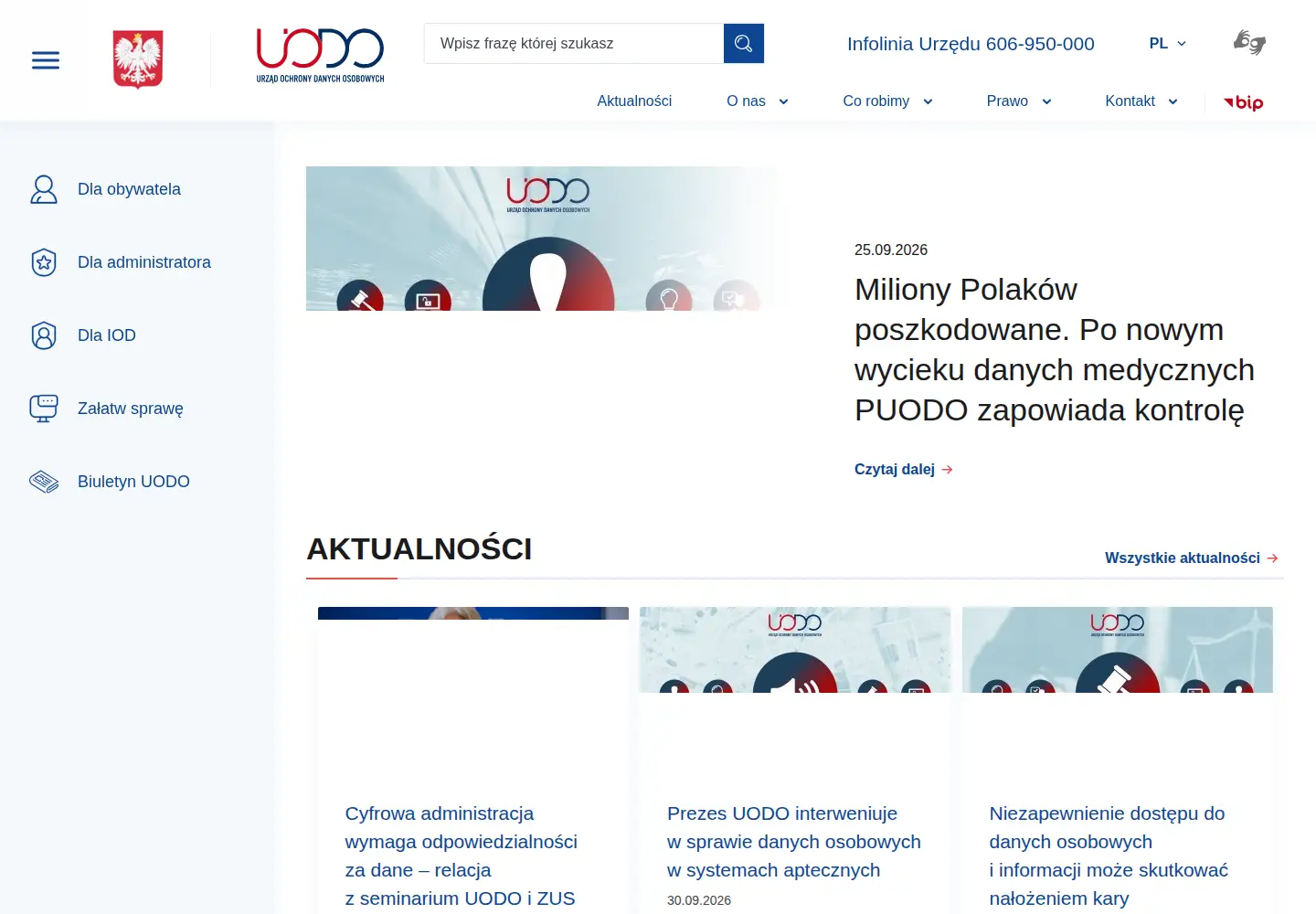 Screenshot of uodo.gov.pl