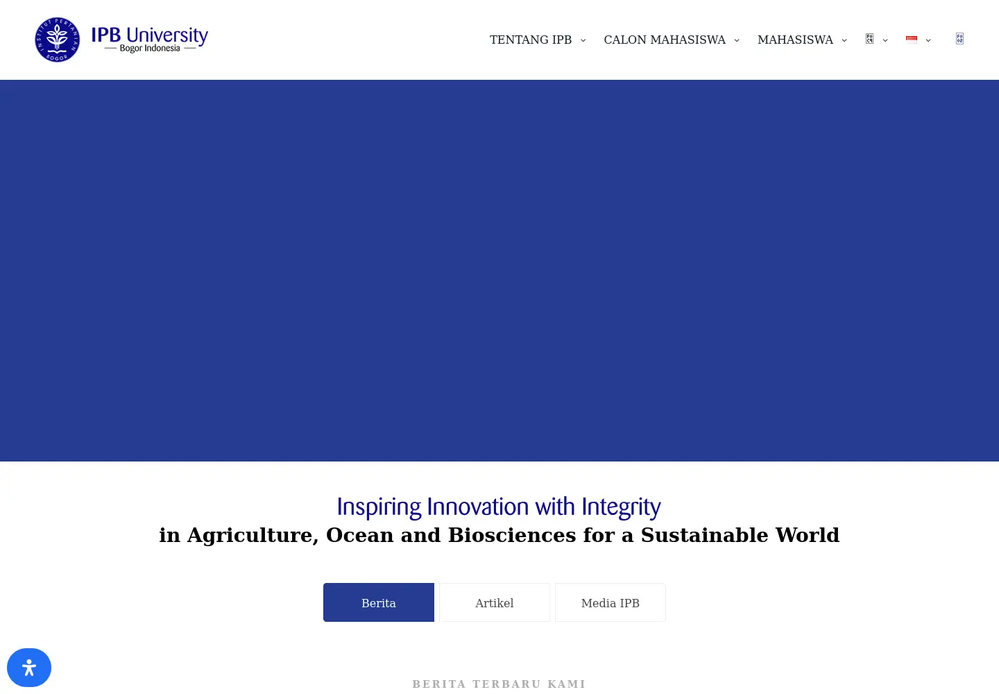 Screenshot of ipb.ac.id