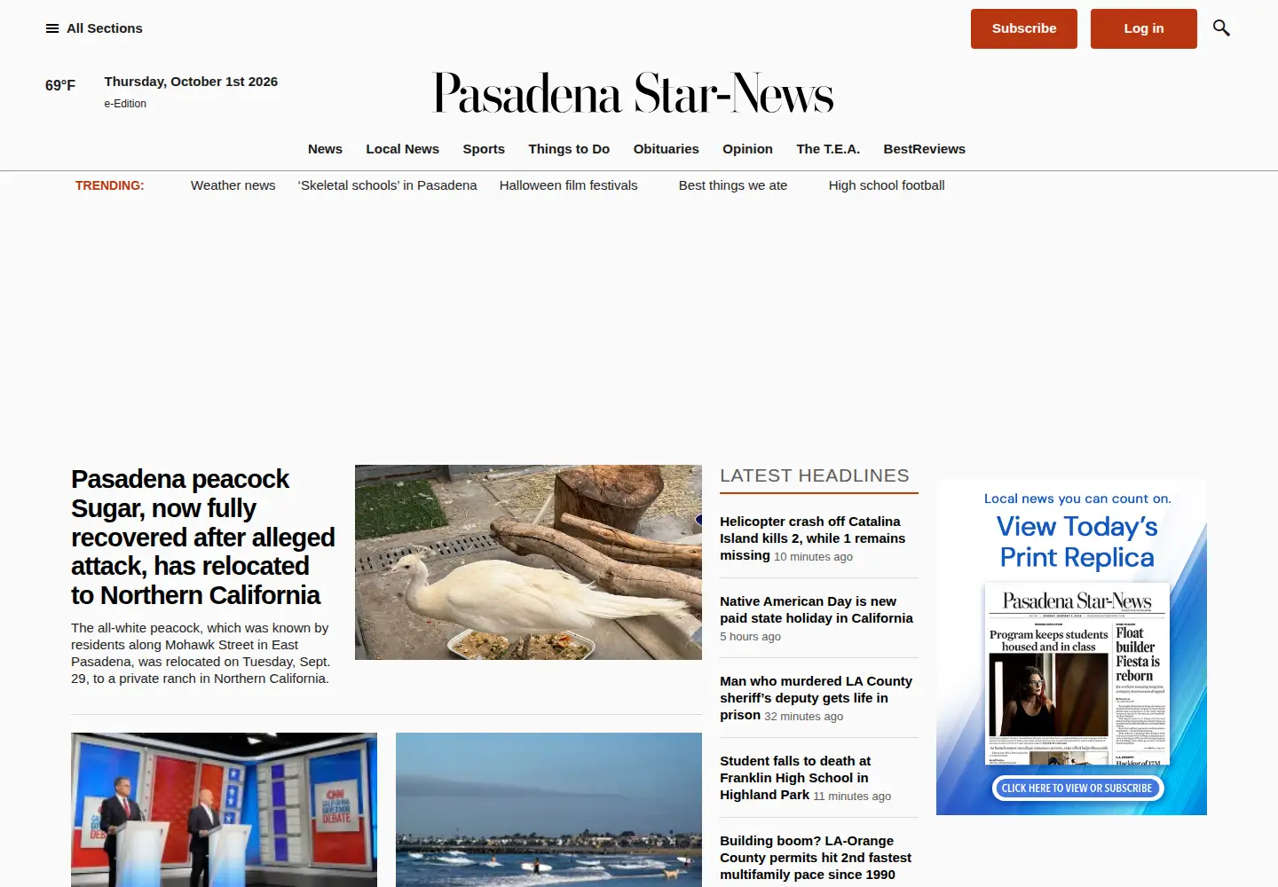 Screenshot of pasadenastarnews.com