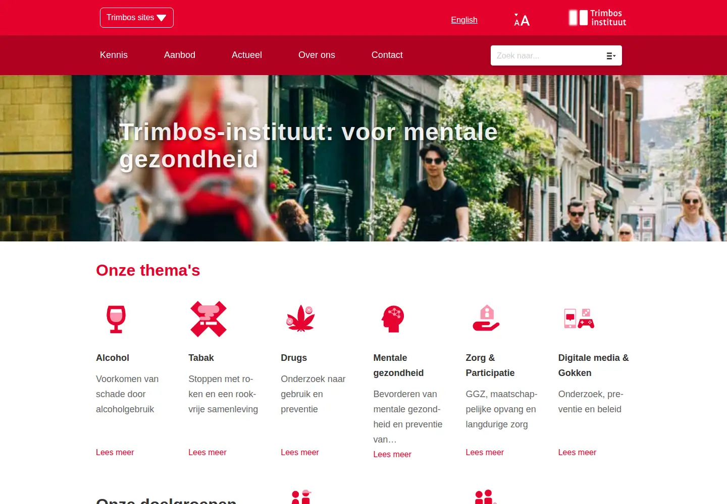 Screenshot of trimbos.nl