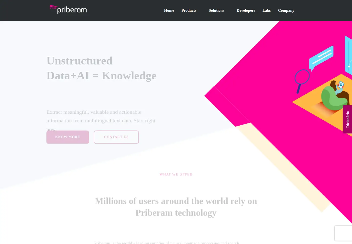 Screenshot of priberam.pt