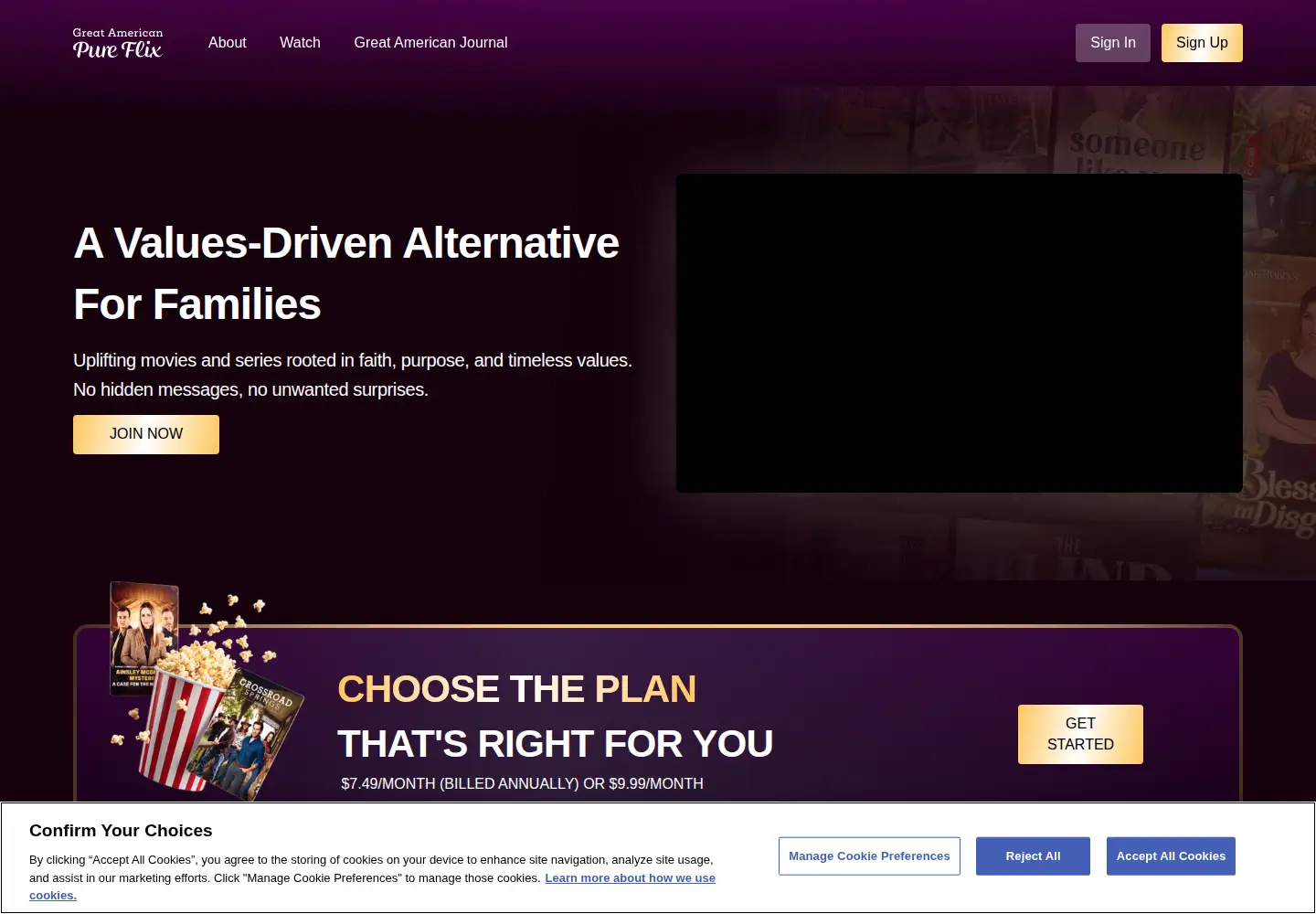 Screenshot of pureflix.com