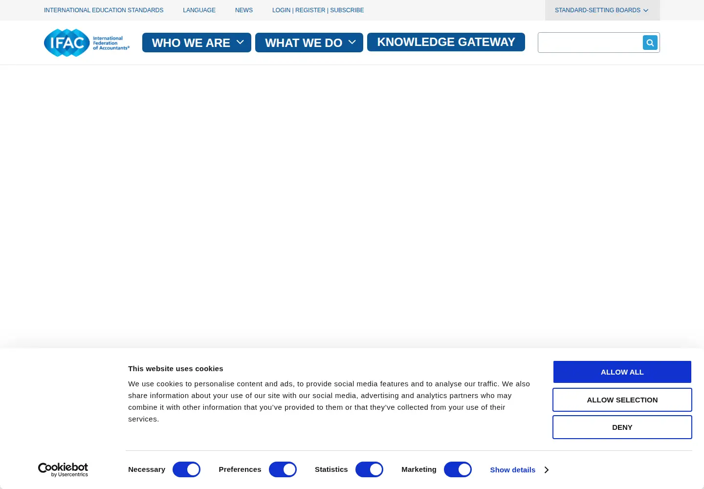 Screenshot of ifac.org
