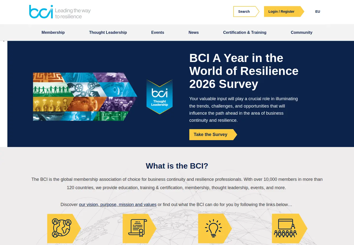 Screenshot of thebci.org
