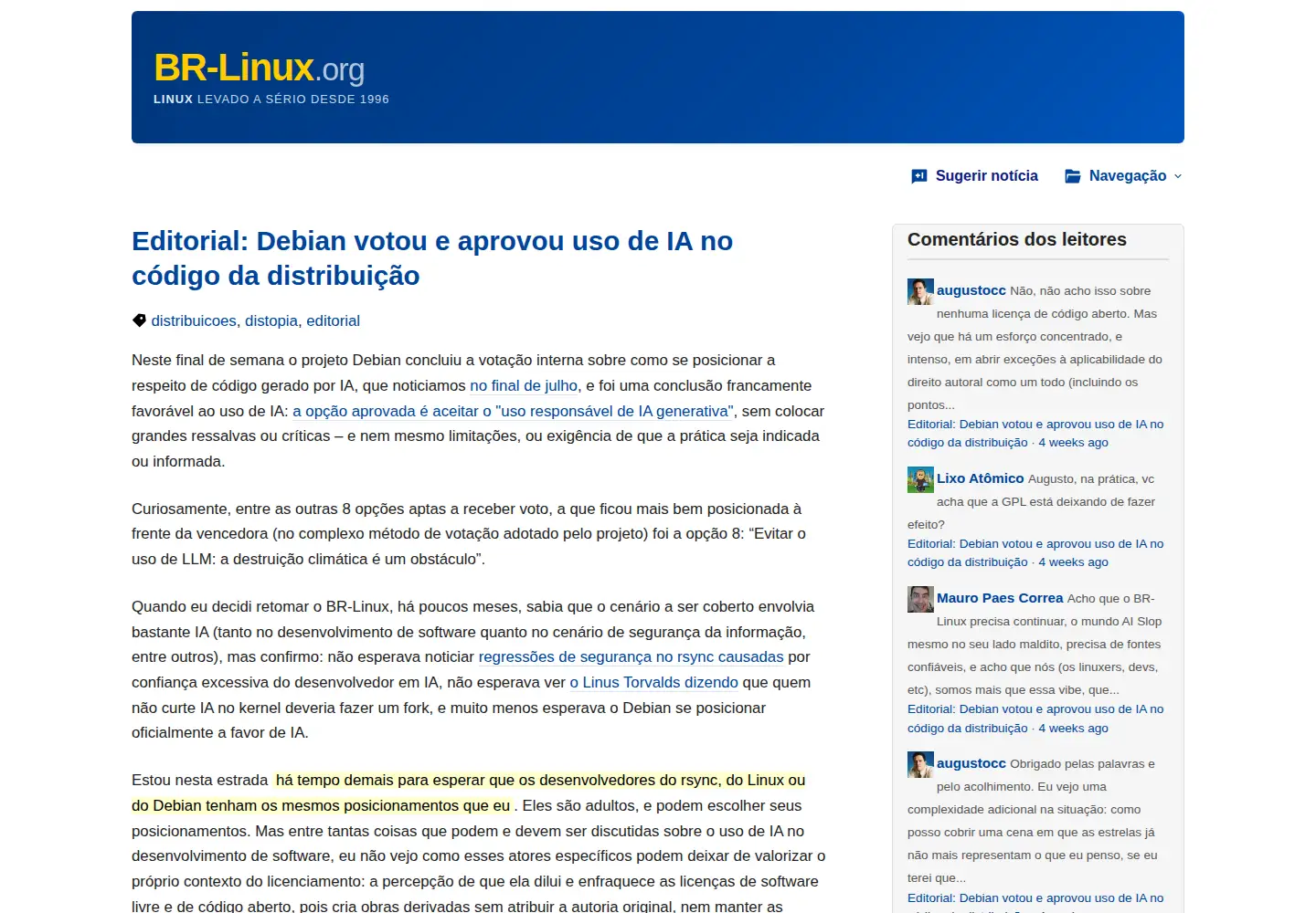 Screenshot of br-linux.org