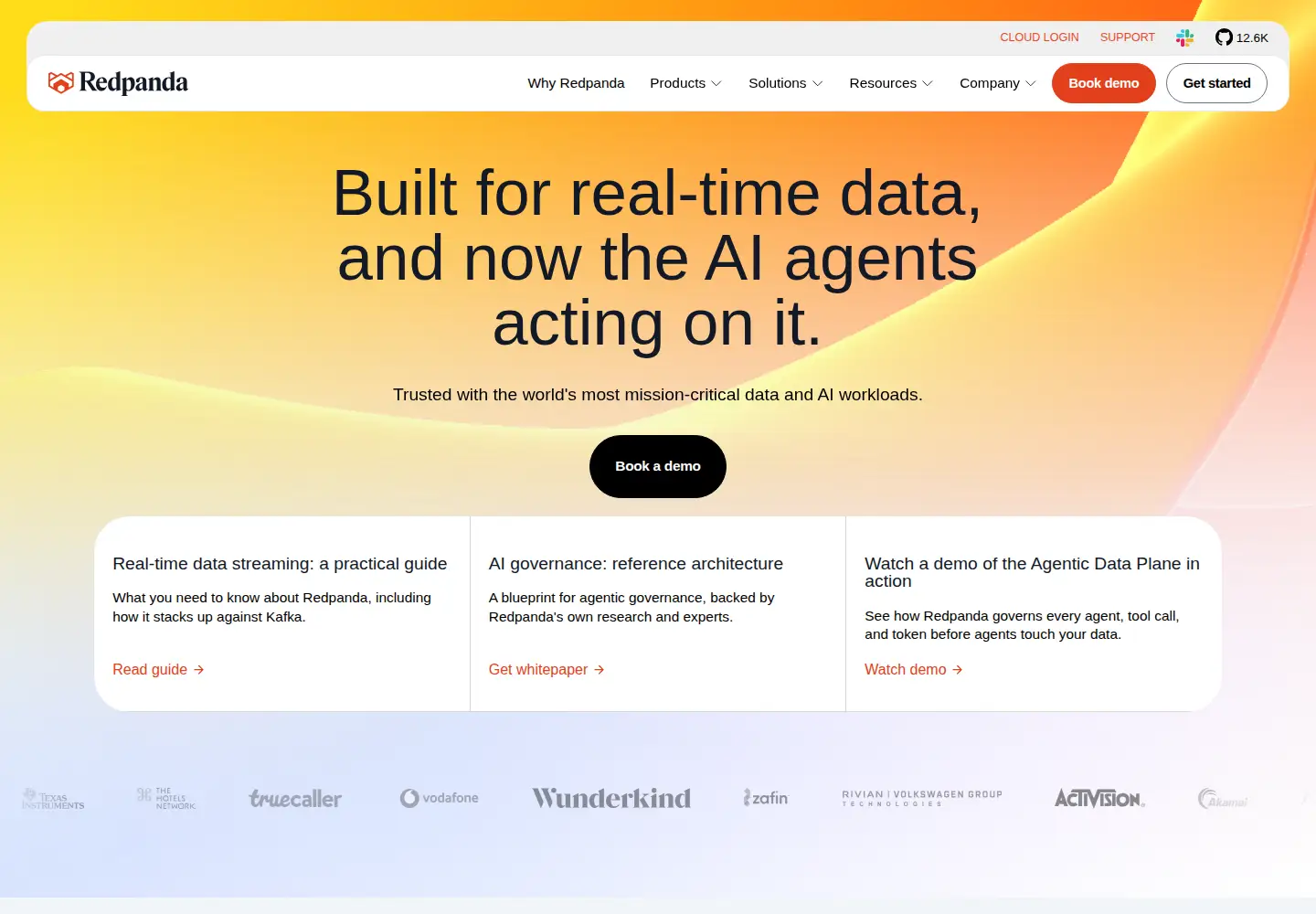 Screenshot of redpanda.com