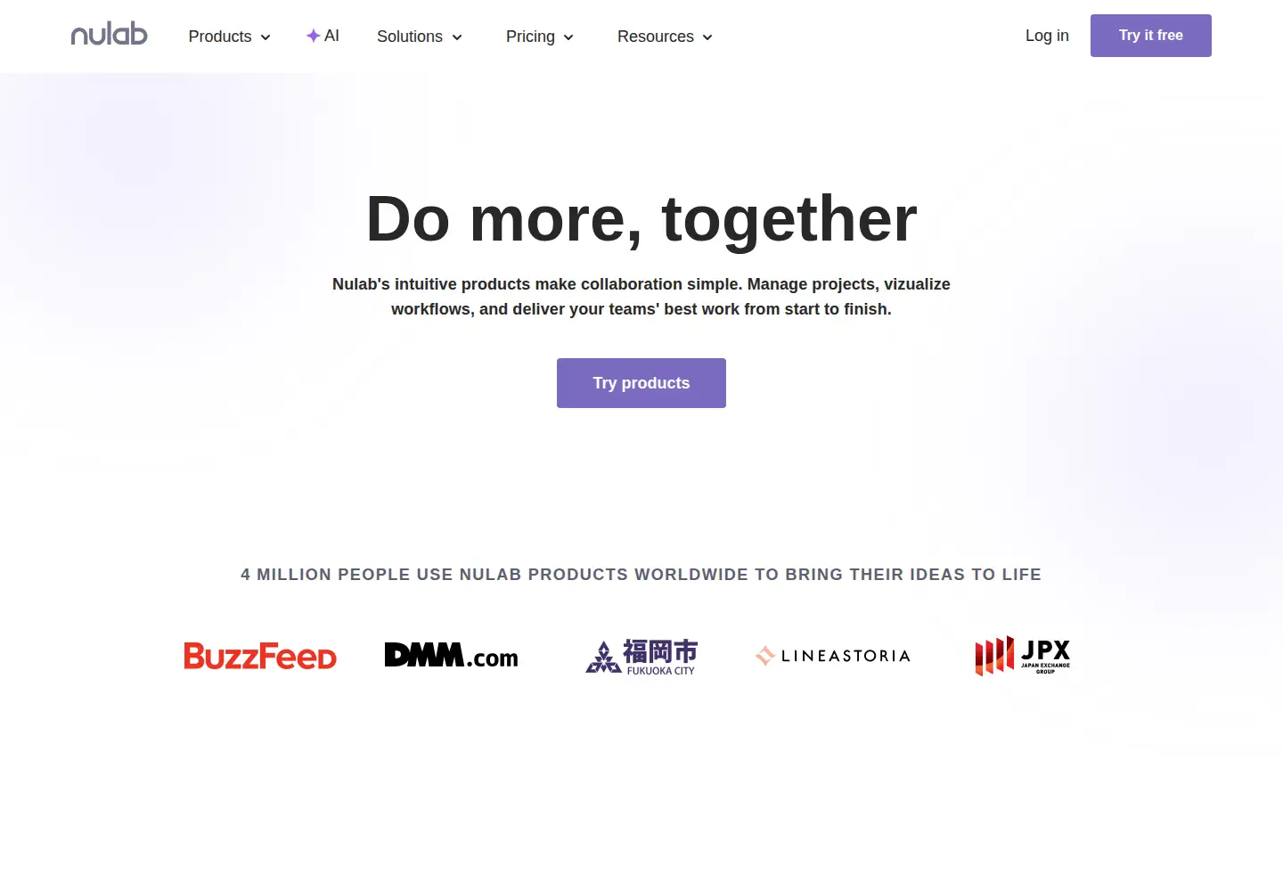 Screenshot of nulab.com