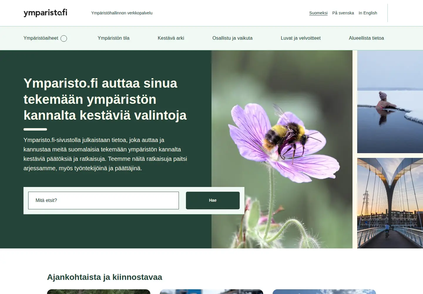 Screenshot of ymparisto.fi
