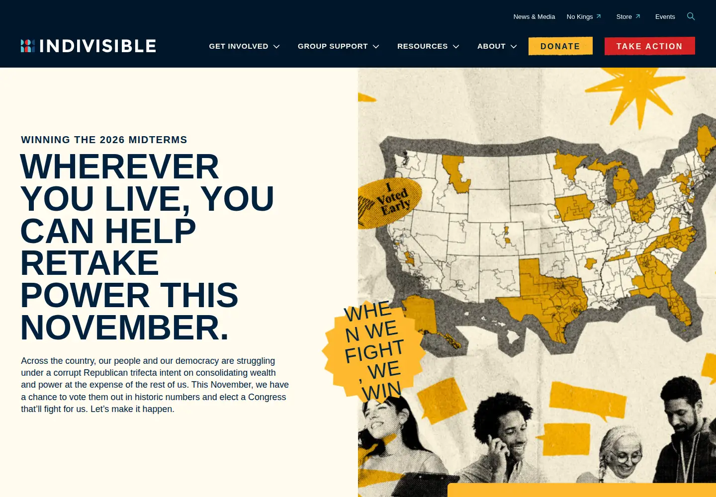 Screenshot of indivisible.org