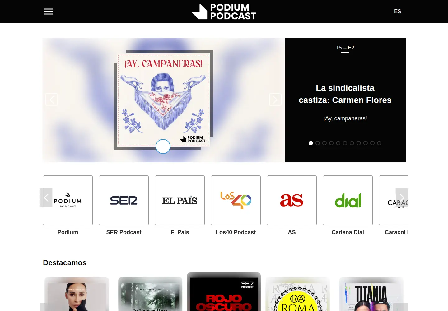 Screenshot of podiumpodcast.com