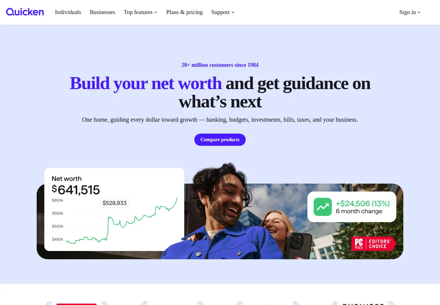 Screenshot of quicken.com