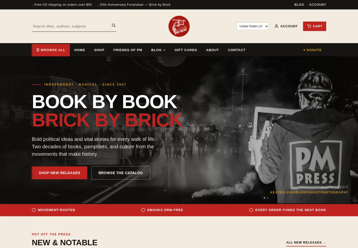 Screenshot of pmpress.org