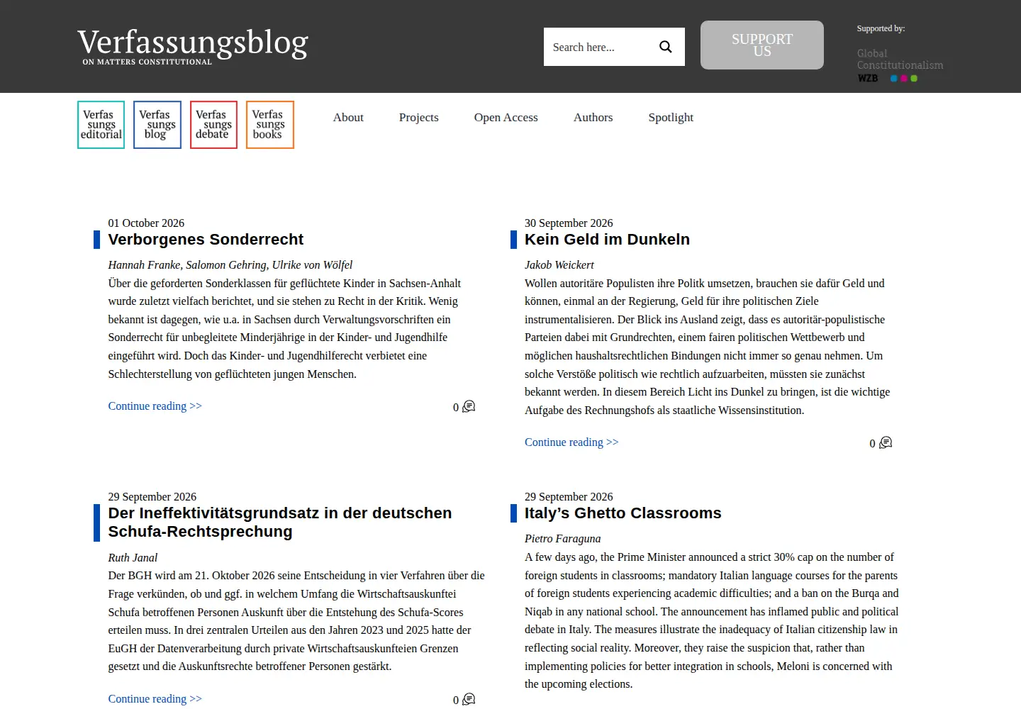 Screenshot of verfassungsblog.de
